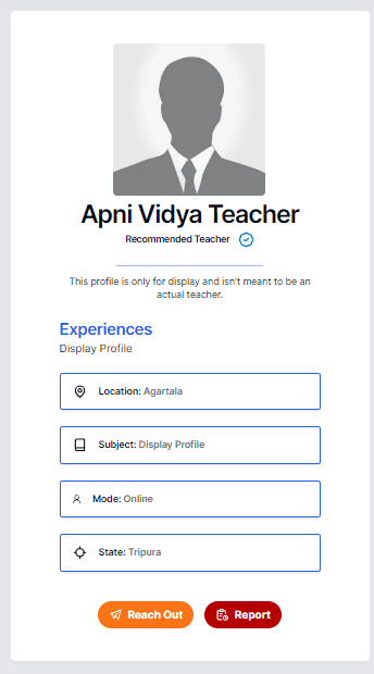 Teacher Profile