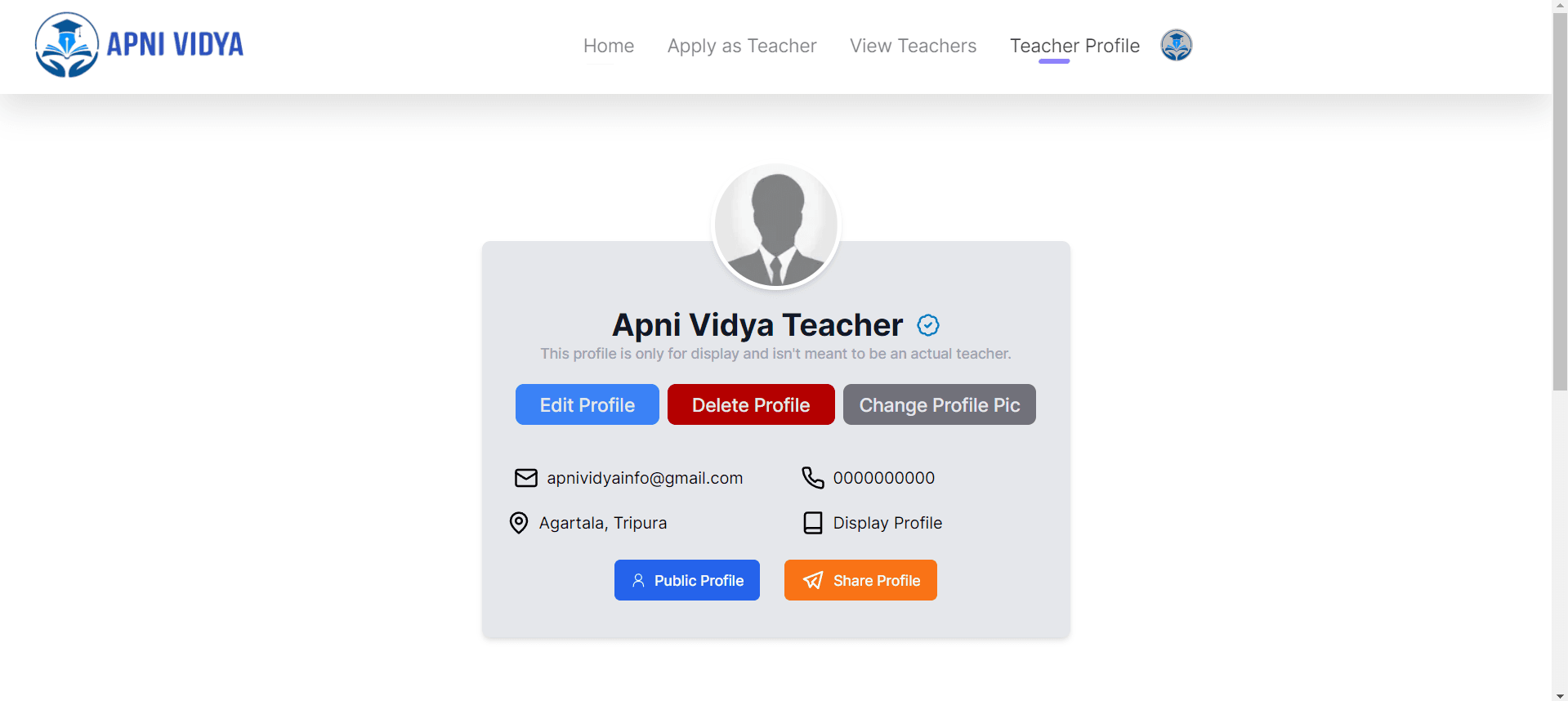 Teacher Profile